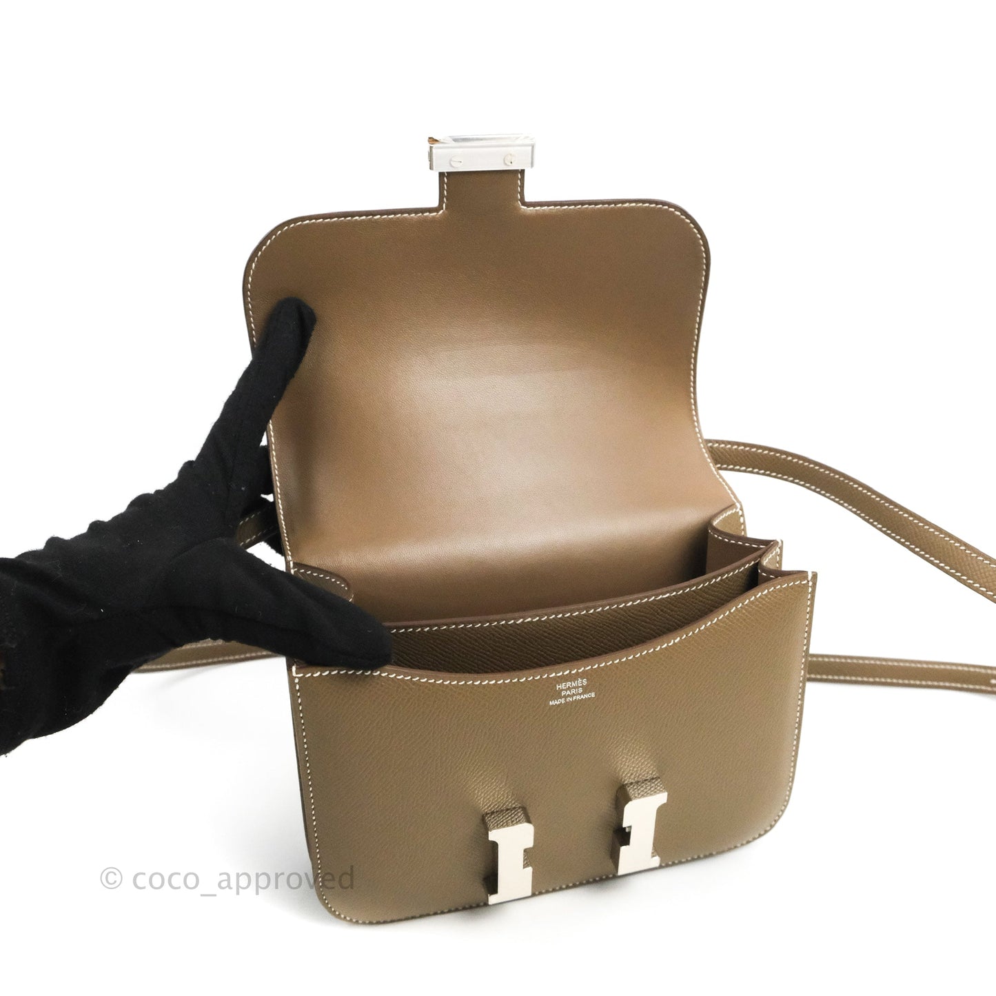 Hermès Constance Mini 18cm Etoupe Epsom Palladium Hardware