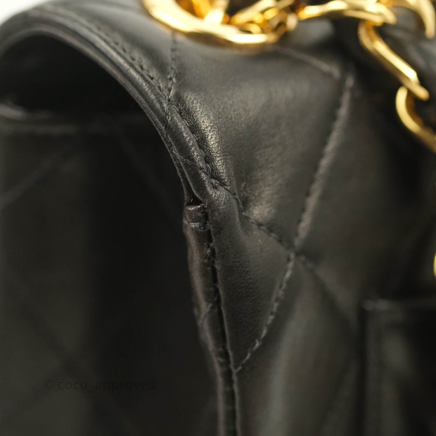 Chanel Vintage Jumbo Single Flap Black Lambskin 24K Gold Hardware