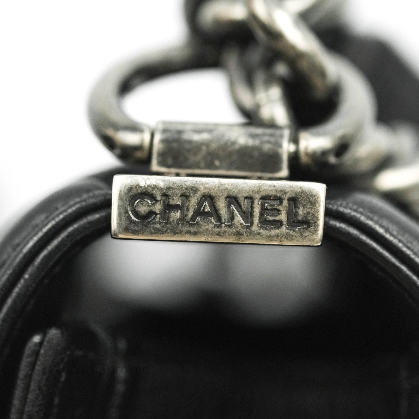 Chanel Small Boy Black Stingray Ruthenium Hardware