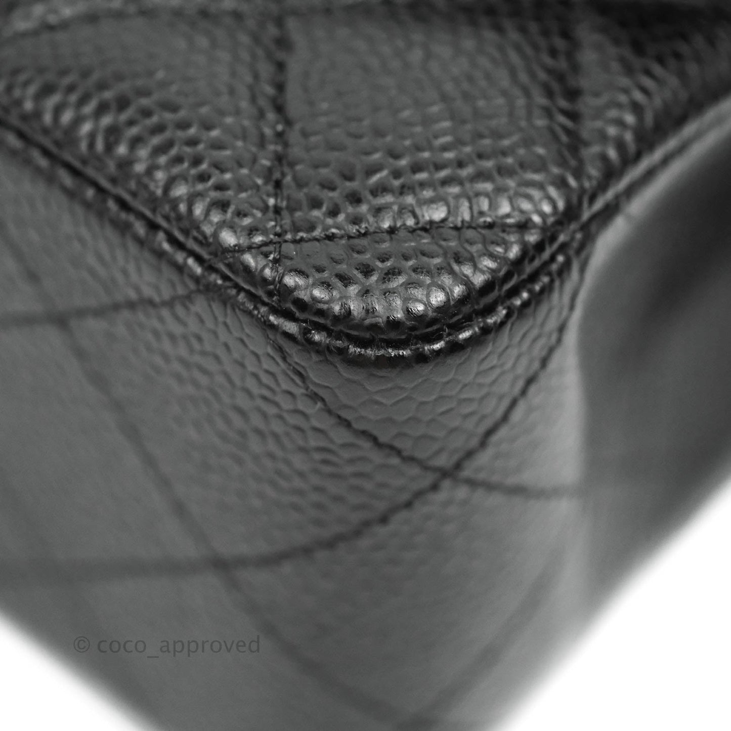 Chanel Classic M/L Medium Double Flap Black Caviar Gold Hardware