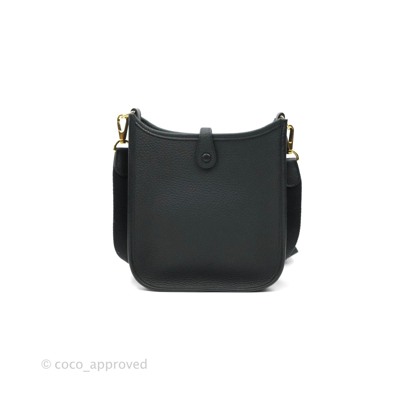 Hermès Clemence Mini Evelyne TPM Black Gold Hardware