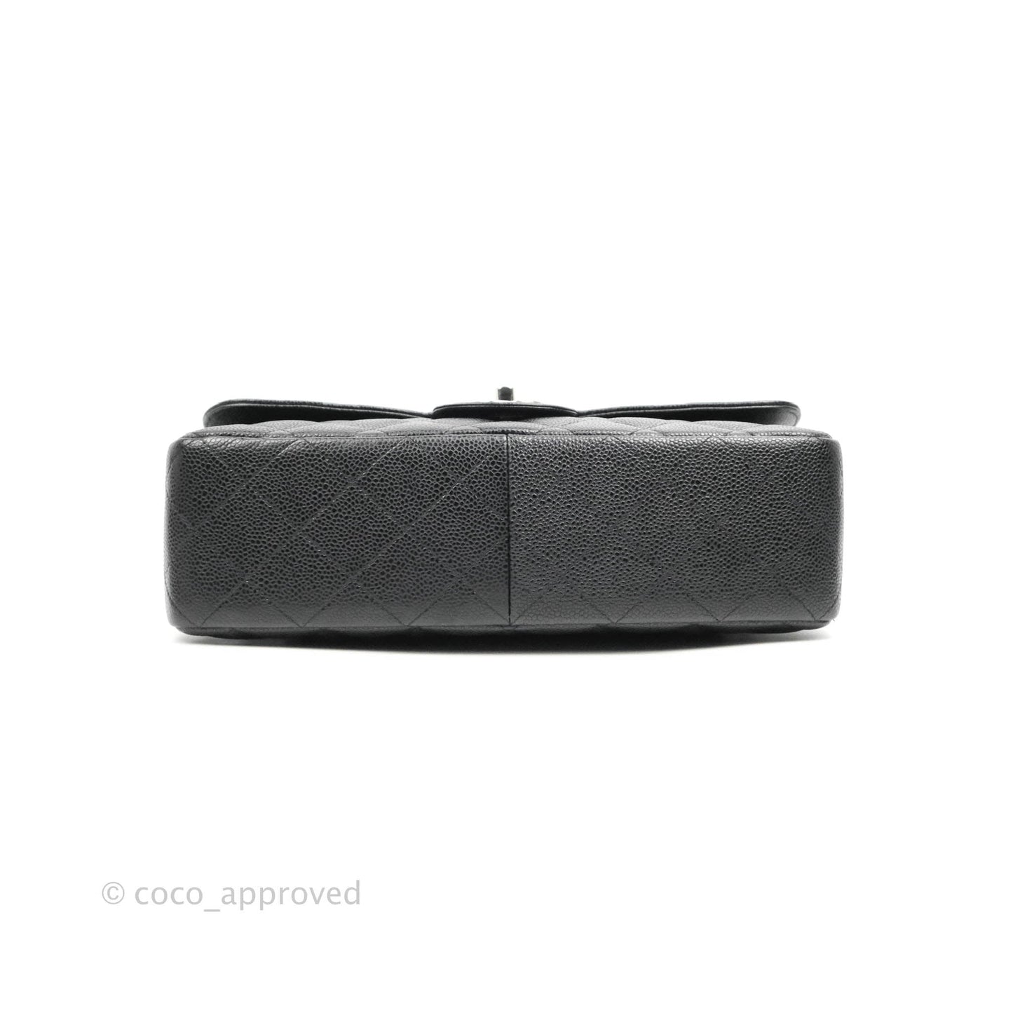 Chanel Jumbo Single Flap Black Caviar Silver Hardware⁣⁣