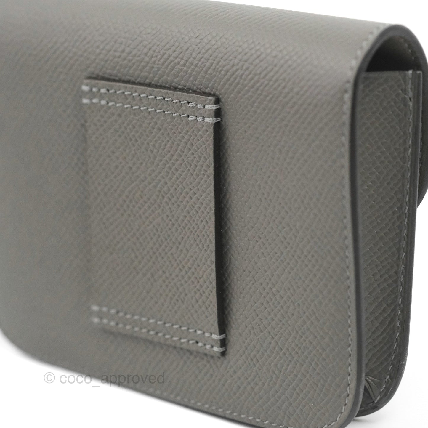Hermès Constance Slim Wallet Gris Meyer Epsom Gold Hardware