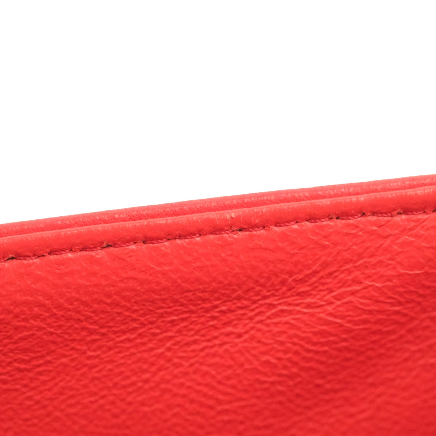 Chanel Classic M/L Medium Double Flap Red Lambskin Gold Hardware