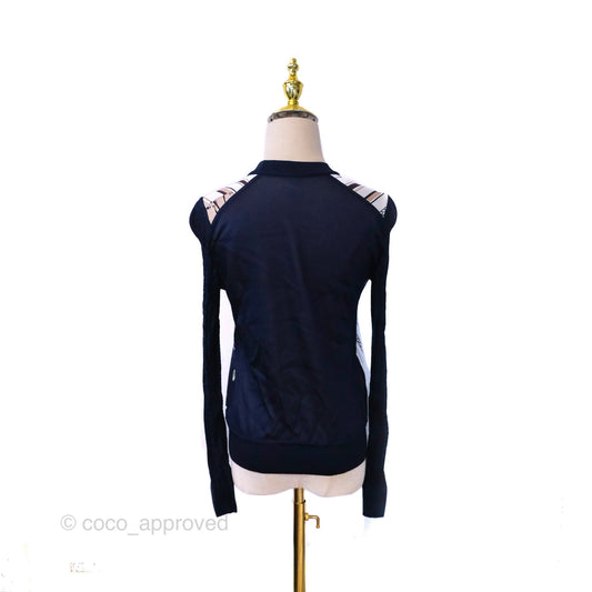 Hermes "Cannes et Cannes" Long-sleeve Twillaine Sweater Size 34