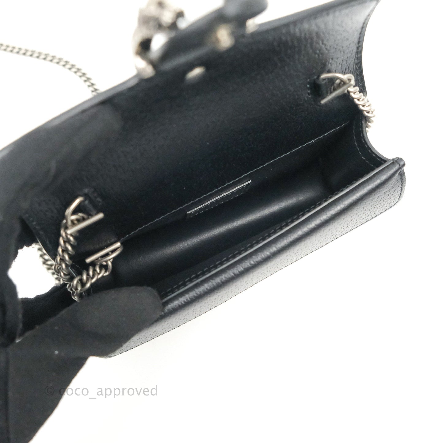 Gucci Dionysus GG Super Mini Crossbody Bag Ruthenium Hardware