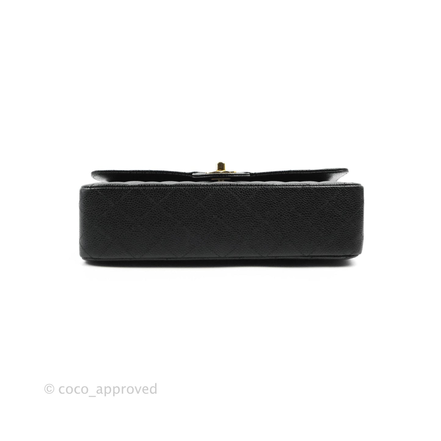 Chanel Classic M/L Medium Double Flap Black Caviar Gold Hardware
