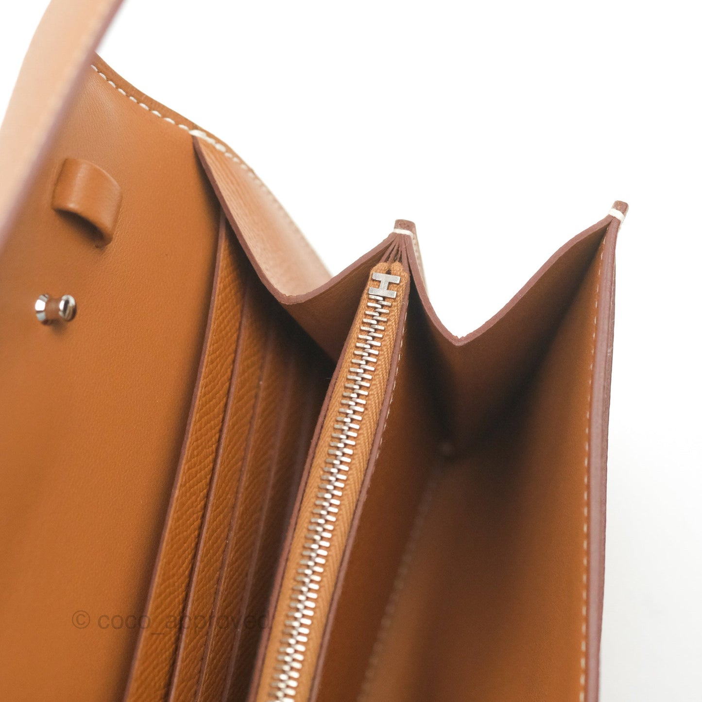 Hermès Constance Long To Go Wallet Gold Epsom Palladium Hardware