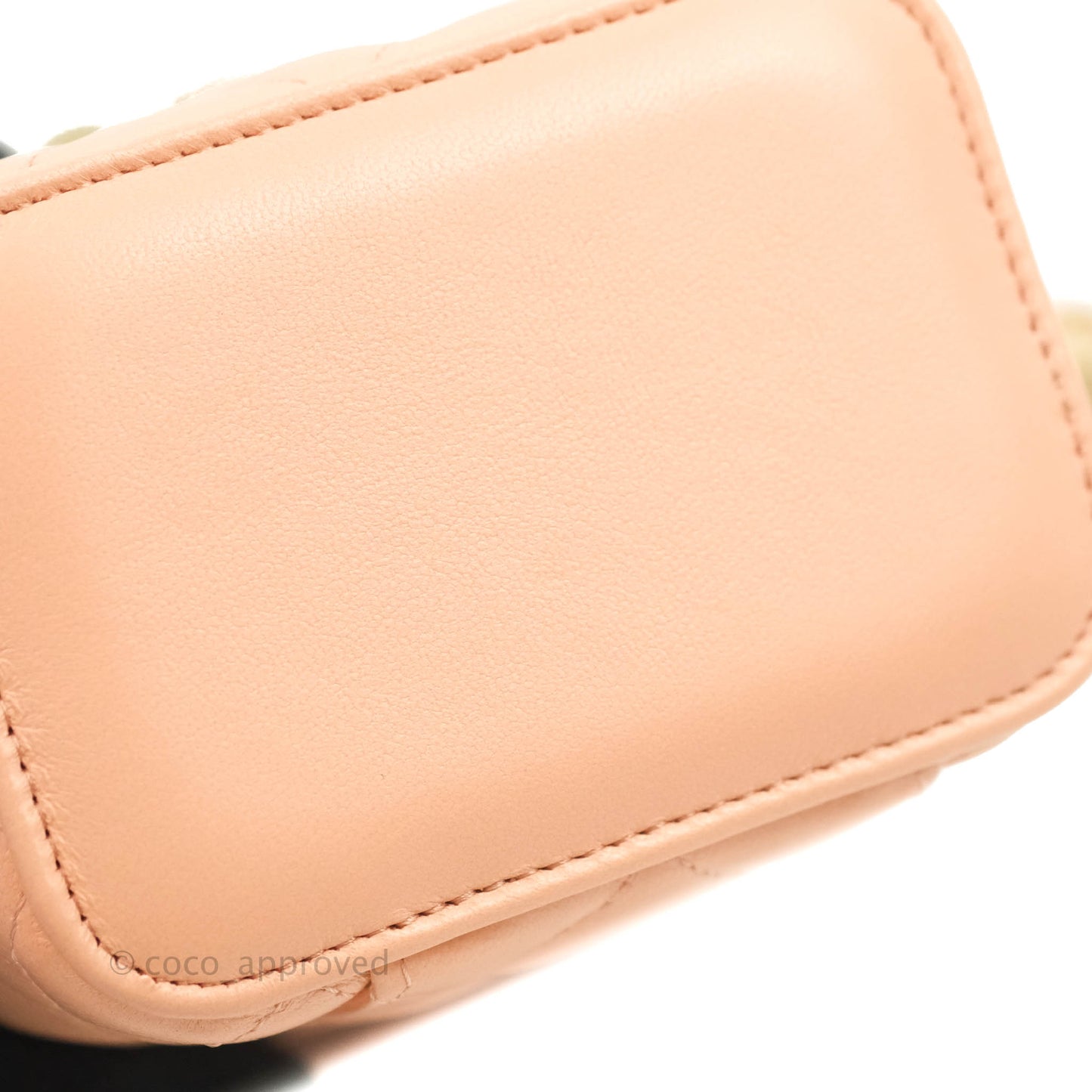 Chanel Classic Mini Pearl Crush Vanity With Chain Pink Lambskin Aged Gold Hardware