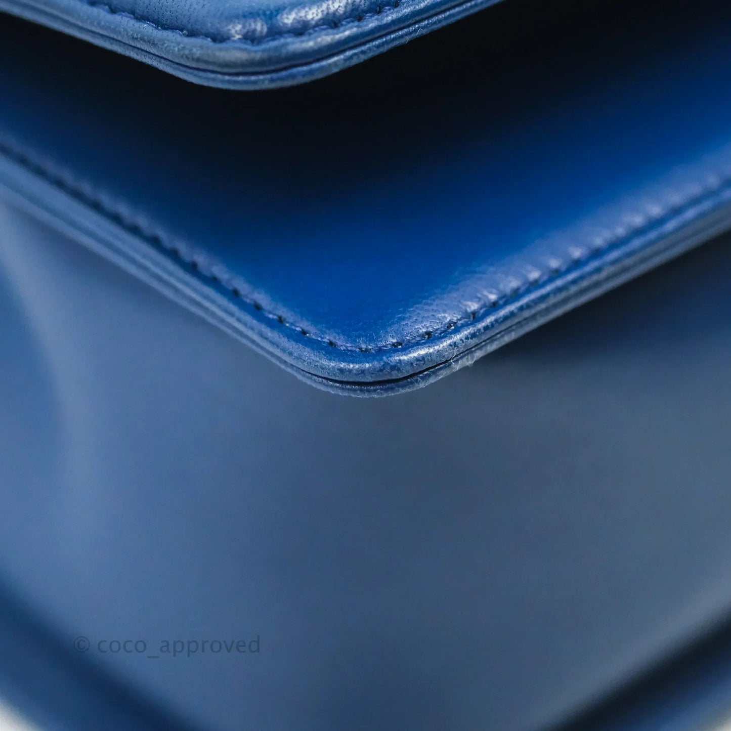 Chanel Quilted Medium Boy Blue Calfskin Ruthenium Hardware