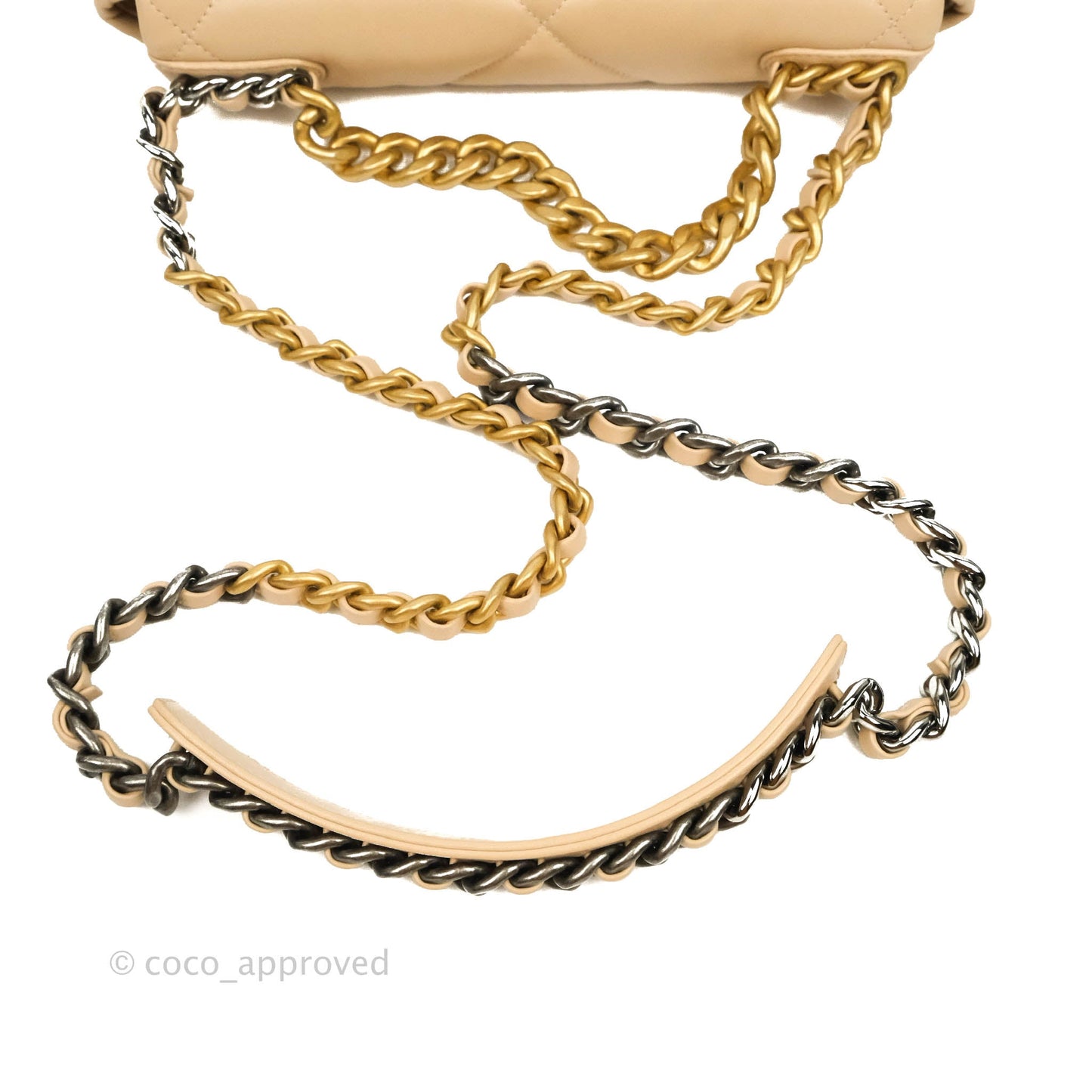 Chanel 19 Small Beige Mixed Hardware