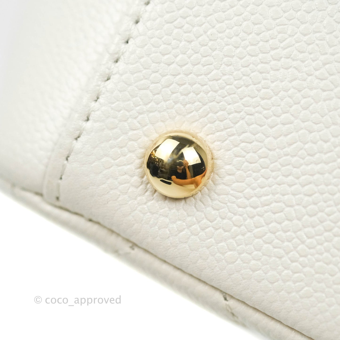 Chanel Quilted Small Business Affinity Flap White Caviar Gold Hardware