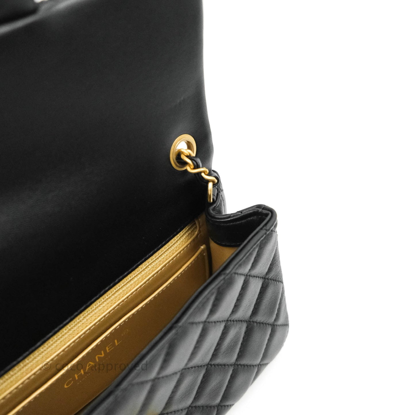 Chanel Mini Rectangular Pearl Crush Quilted Black Lambskin Gold Hardware