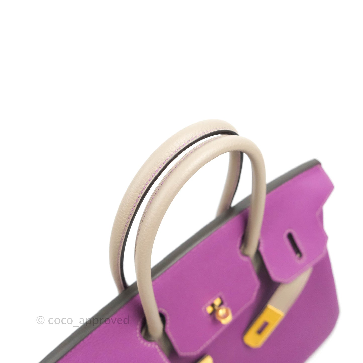 Hermès Birkin 30 Special Order Anemone P9 Gris Asphalt M8 Togo Gold Hardware