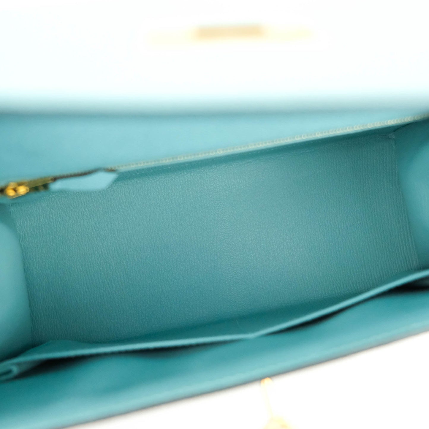 Hermès Sellier Kelly 28 Veau Epsom Bleu Atoll Gold Hardware