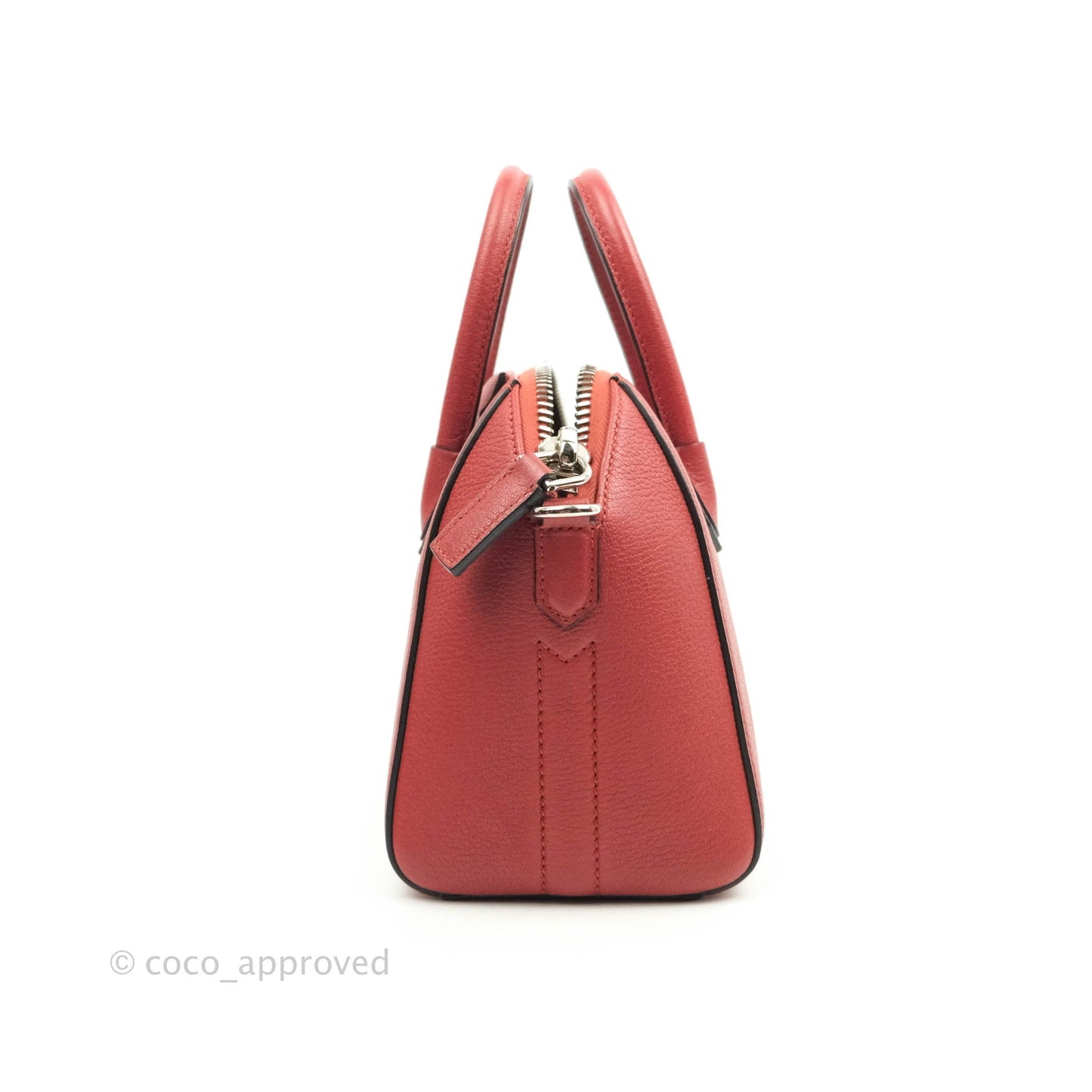 Givenchy Antigona Mini Red Grained Calfskin Silver Hardware
