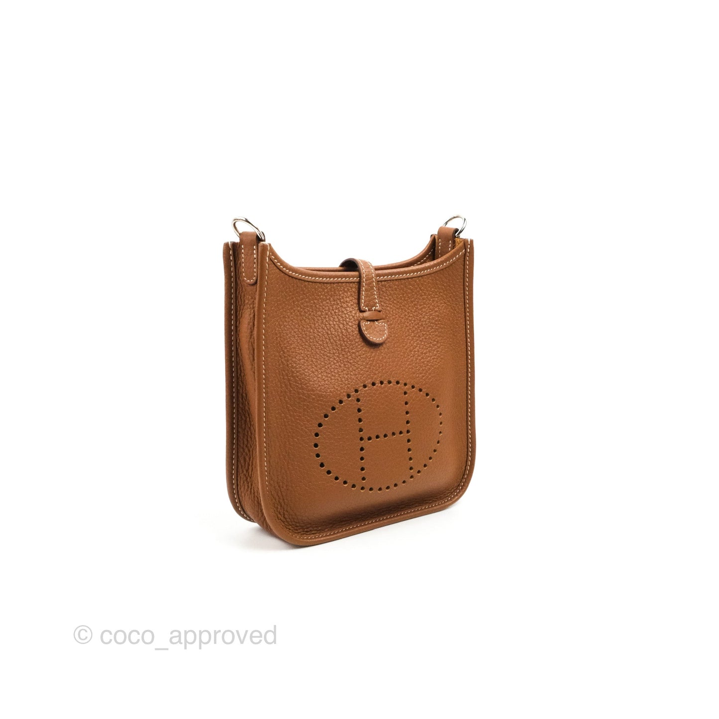 Hermès Mini Evelyne 16 Gold Clemence Palladium Hardware