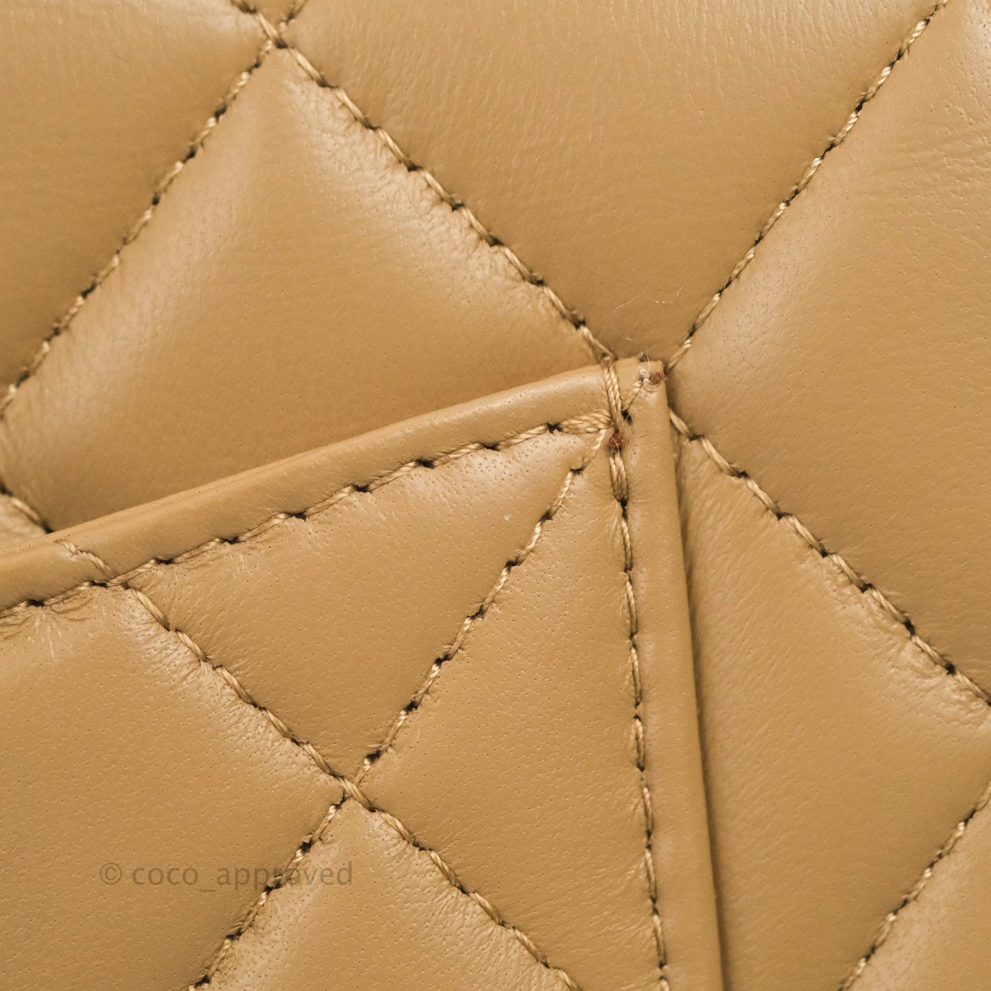 Chanel Quilted Pearl Crush Wallet on Chain WOC Beige Lambskin Aged Gold Hardware