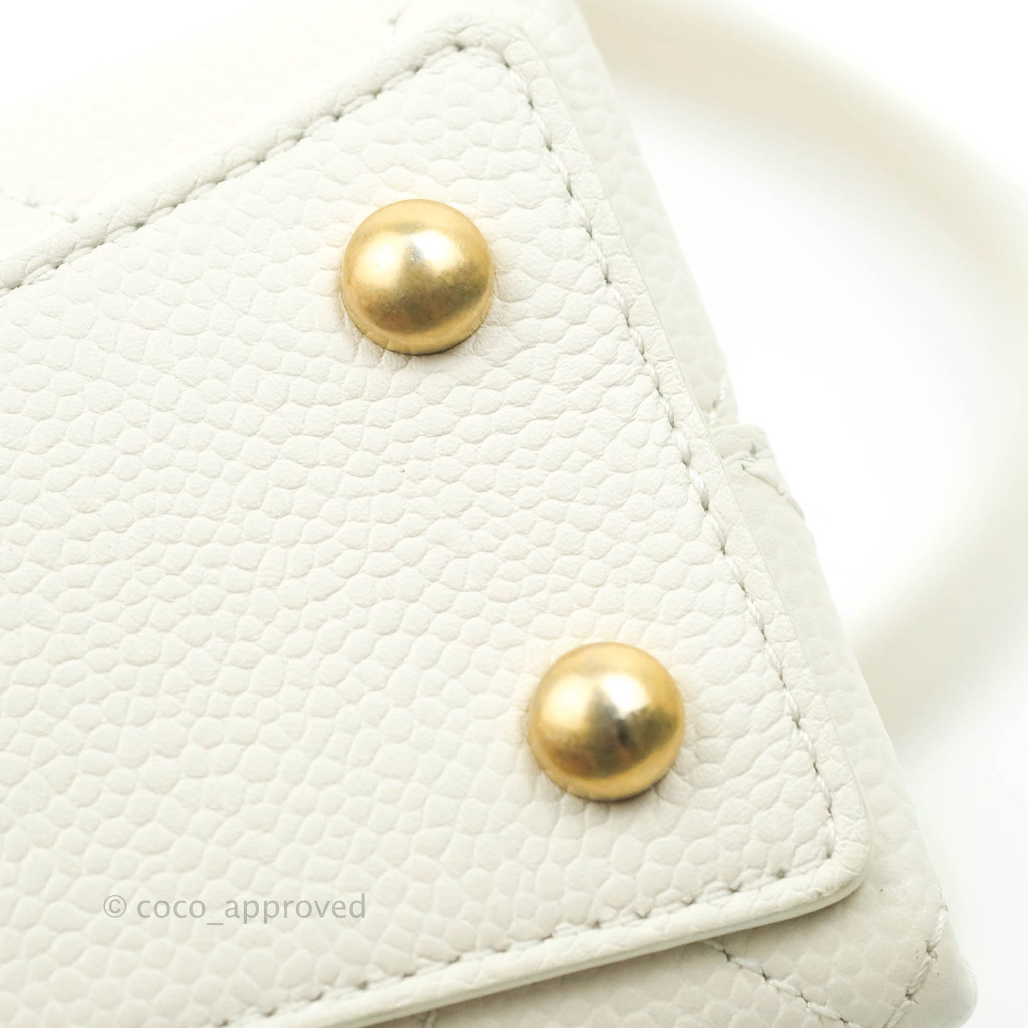 Chanel Chic Affinity Small Grained Calfskin Ivory Gold Hardware