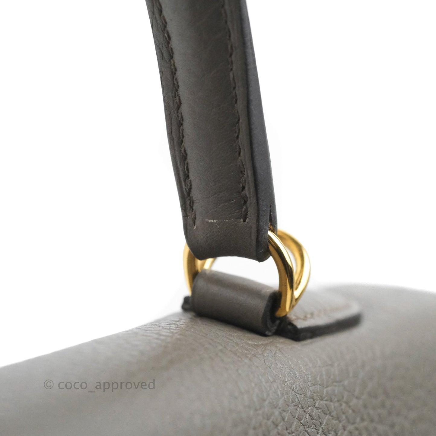 Hermès Kelly 35 Retourne Etain Clemence Gold Hardware