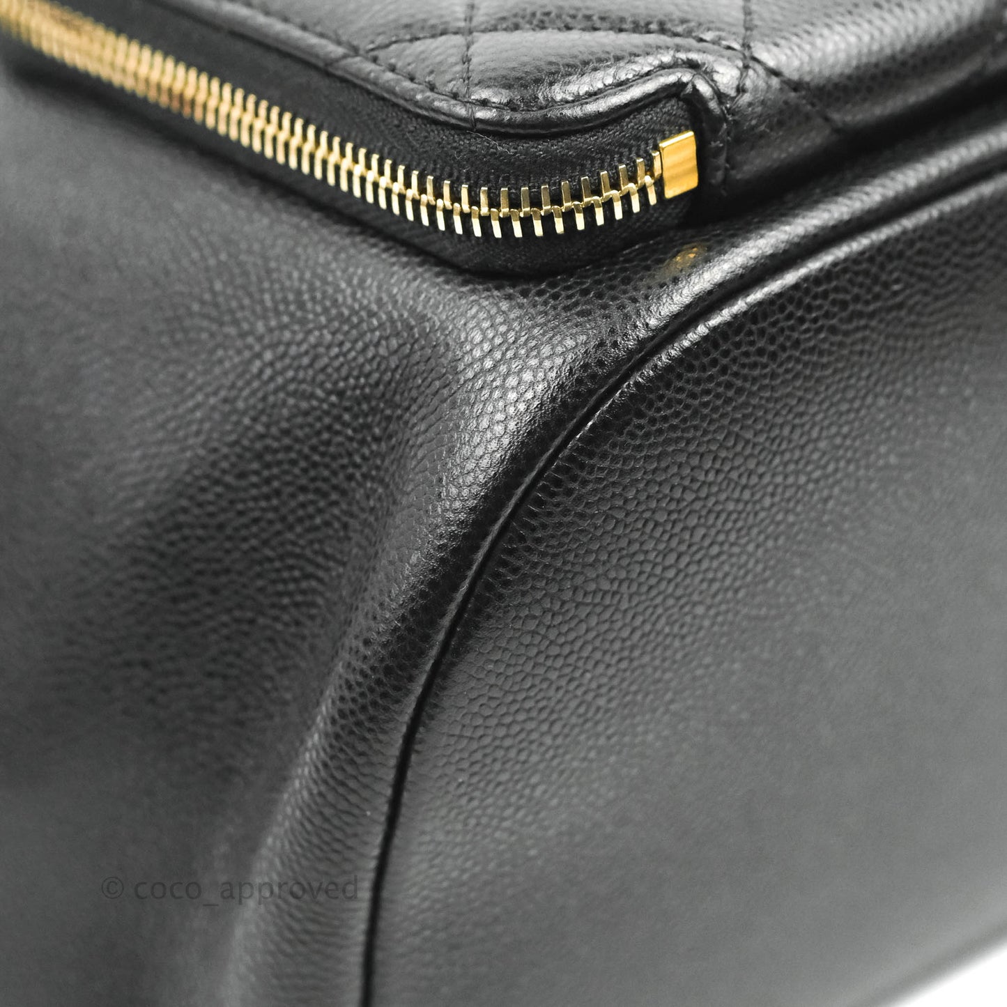 Chanel Quilted Business Affinity Backpack Black Caviar Gold Hardware