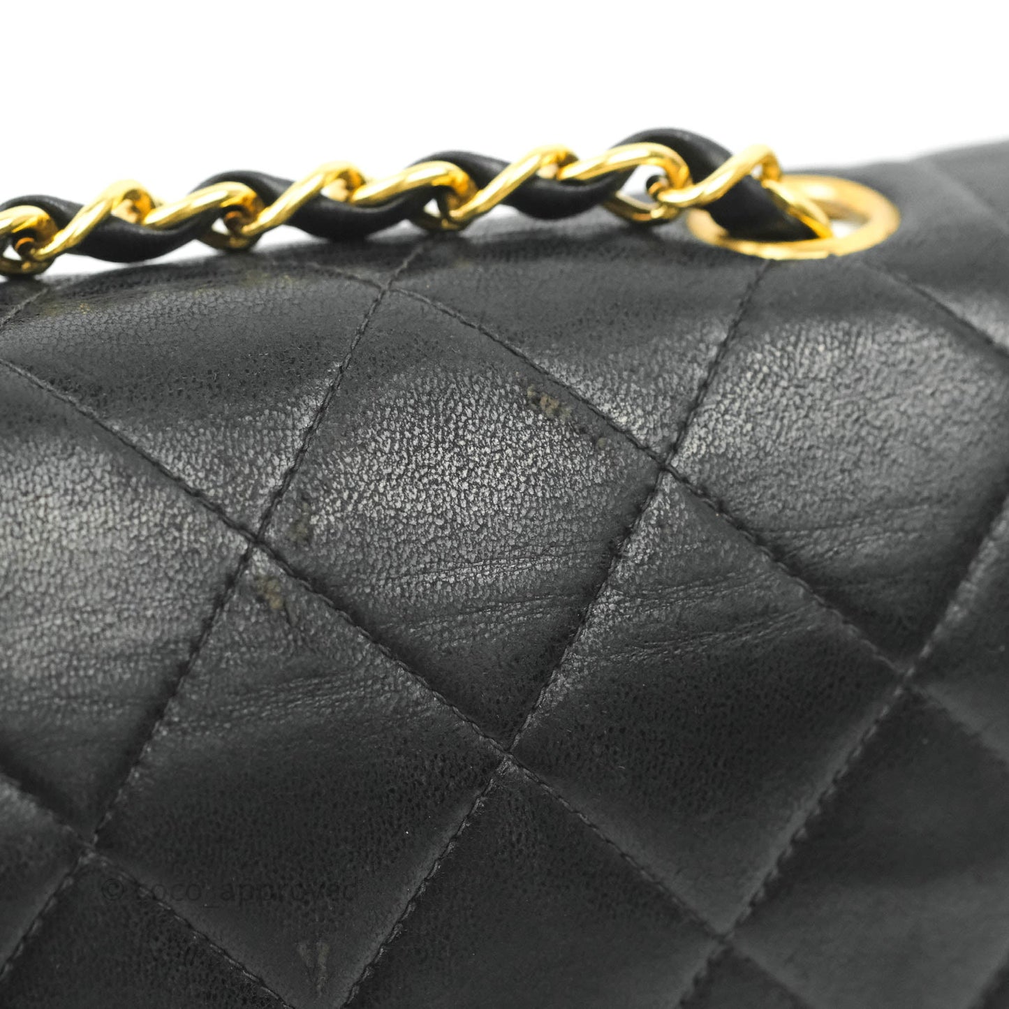 Chanel Vintage Small Classic Diana Flap Bag Black Lambskin 24K Gold Hardware
