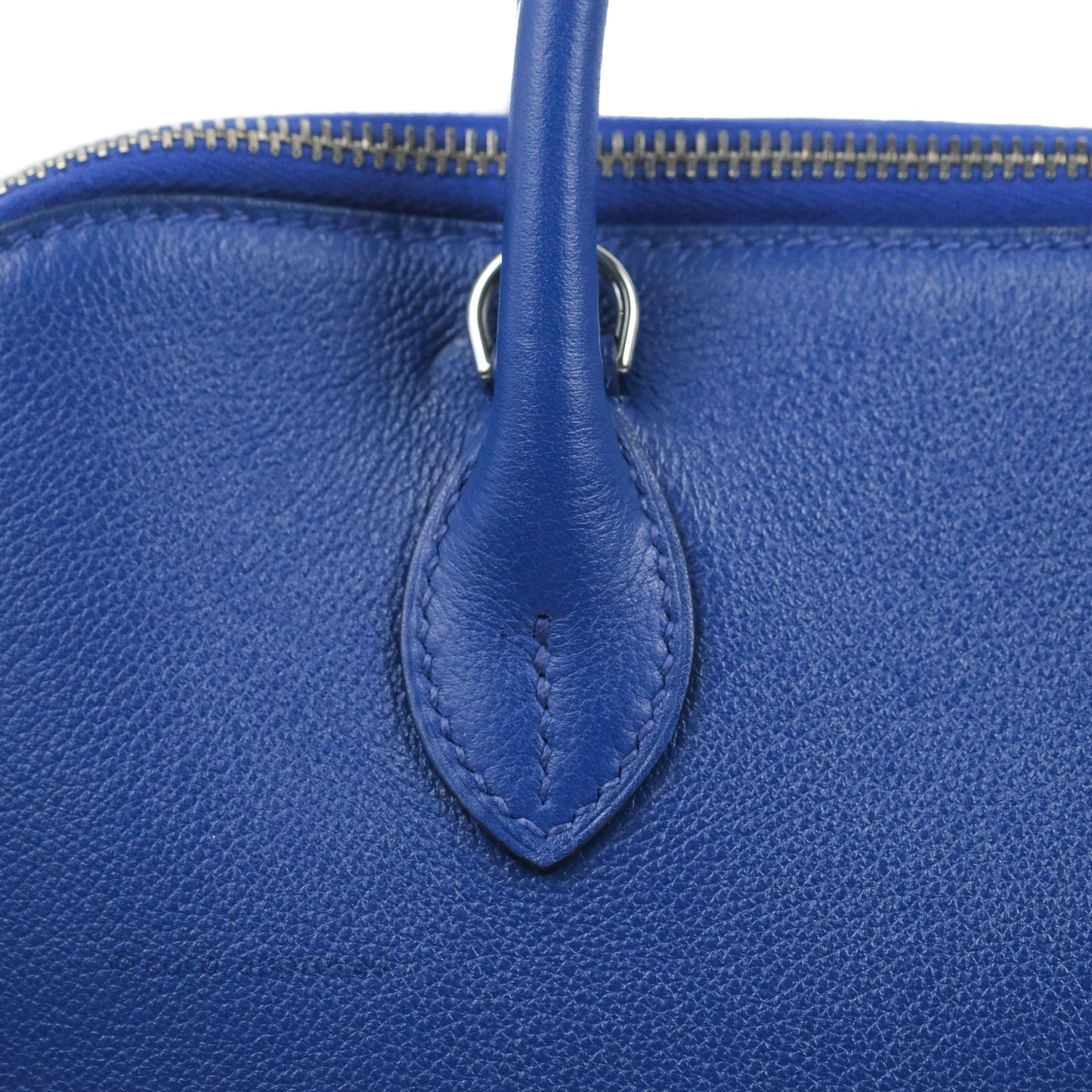 Hermès Bolide 1923 31 Bleu Royal Evercolor Palladium Hardware