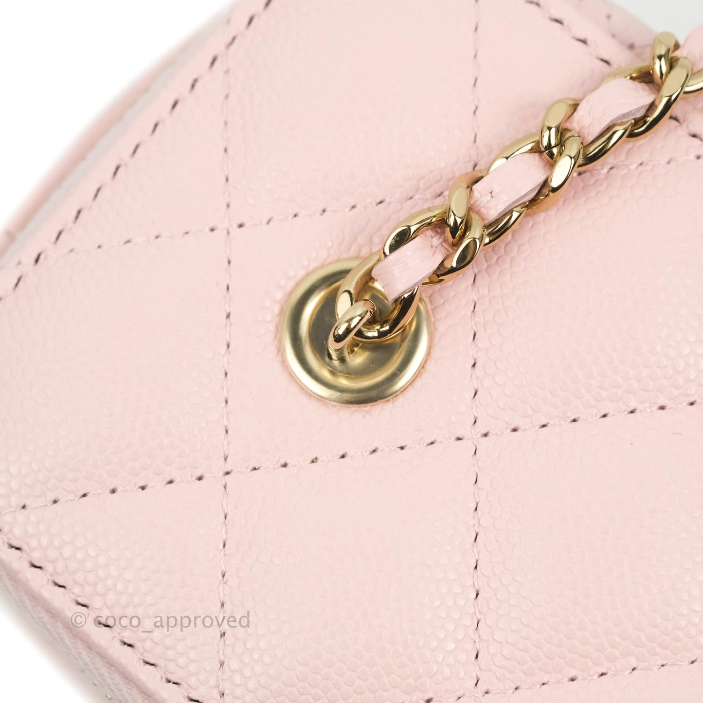 Chanel Classic Vanity with Chain Pink Caviar Gold Hardware