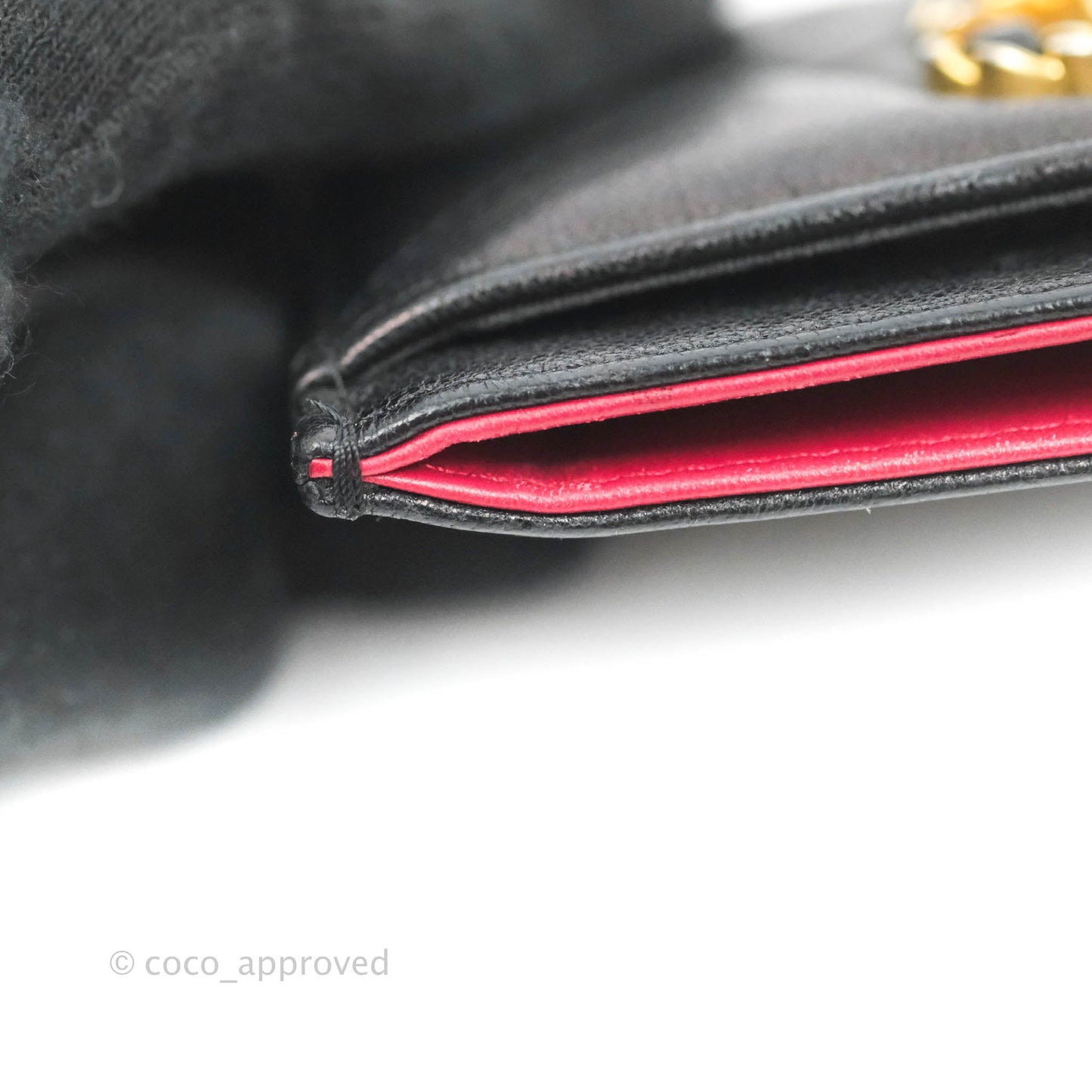 Chanel 19 Quilted Iridescent Black Flat Card Holder