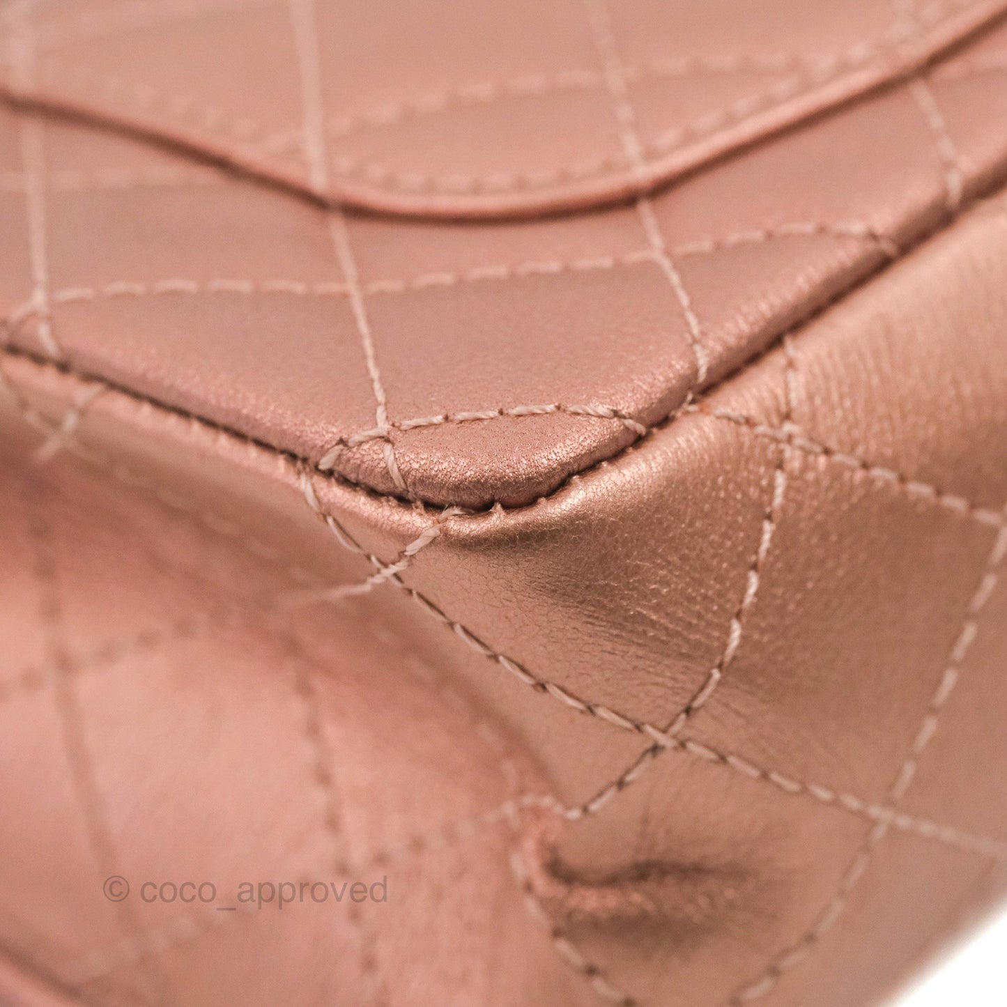 Chanel Mini Reissue 224 Metallic Calfskin Rose Gold