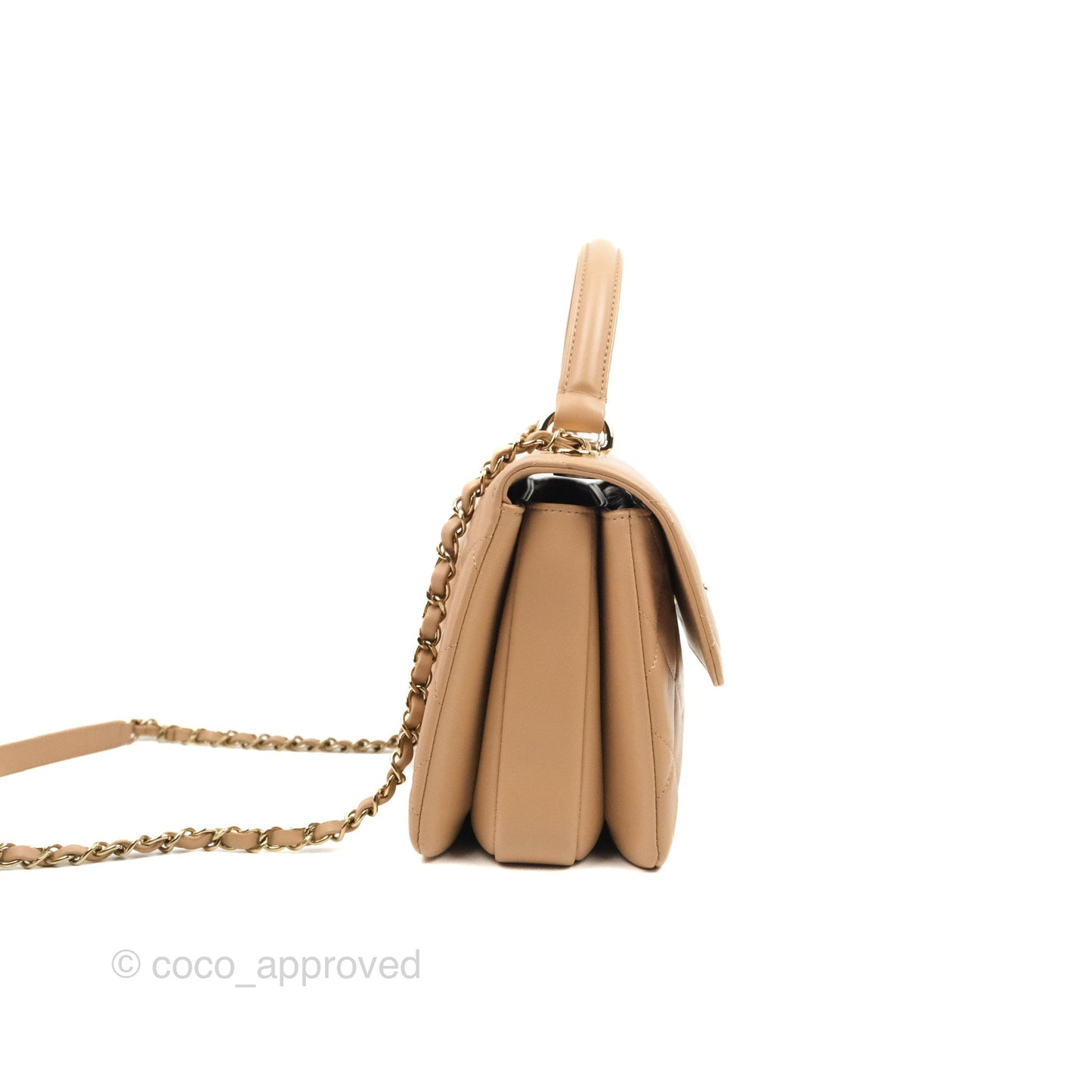 Chanel Small Trendy CC Beige Lambskin Gold Hardware