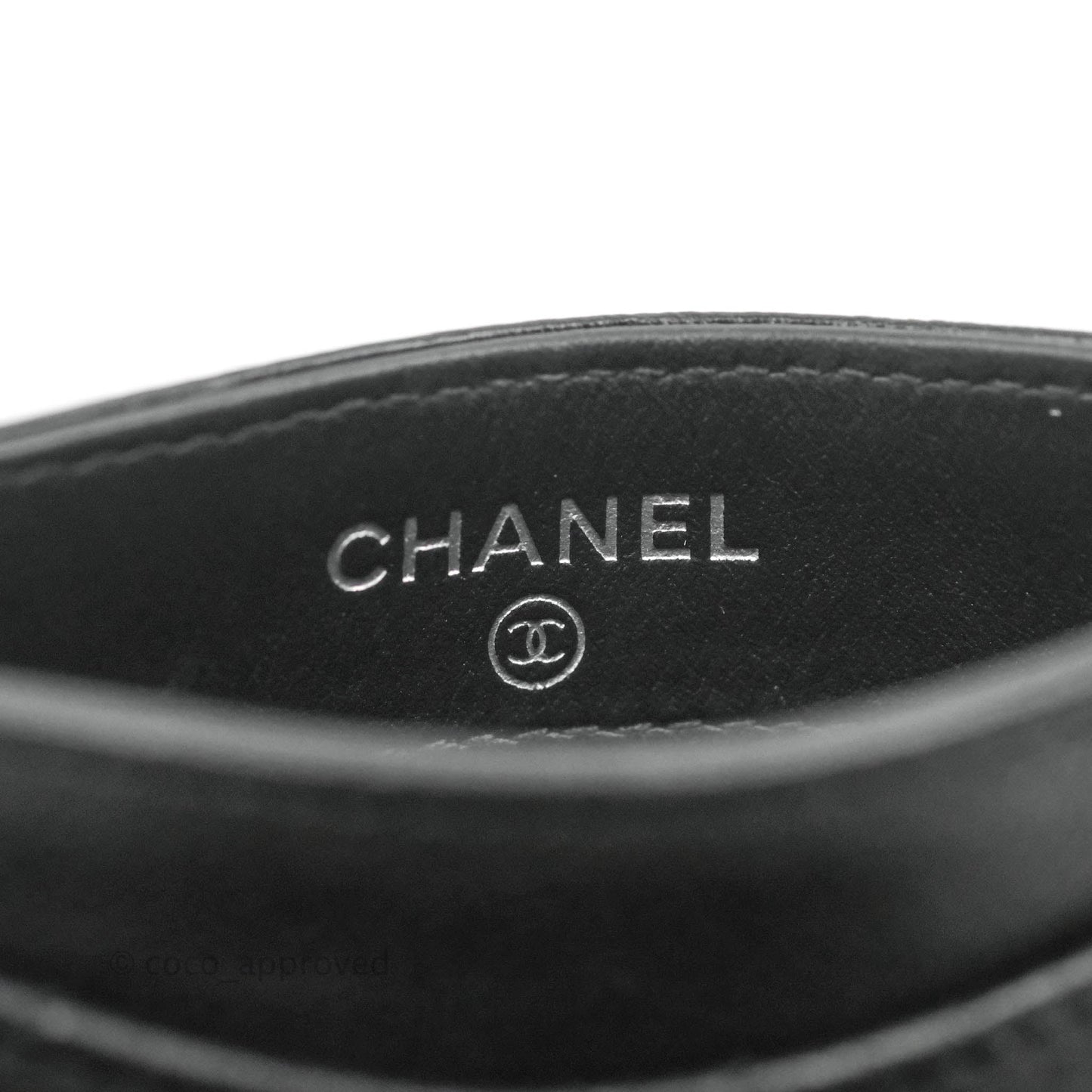 Chanel Quilted Classic Flat Card Holder So Black Calfskin