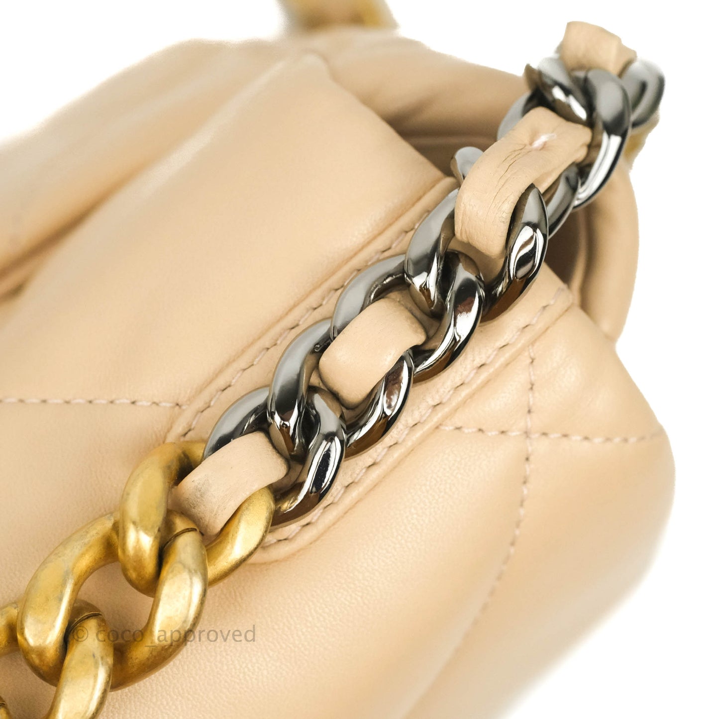 Chanel 19 Small Beige Mixed Hardware