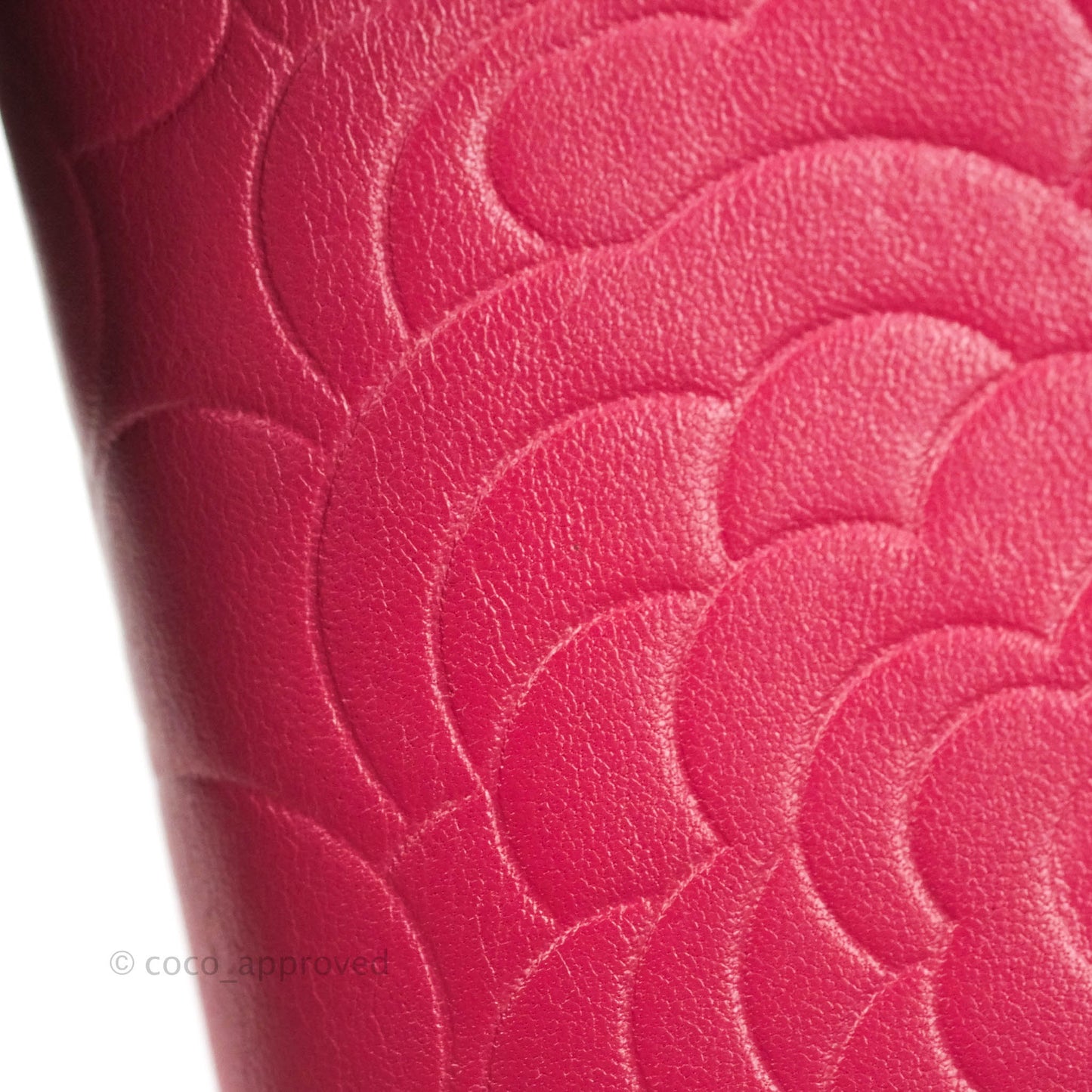 Chanel Wallet in Pink Camellia Embossed Lambskin