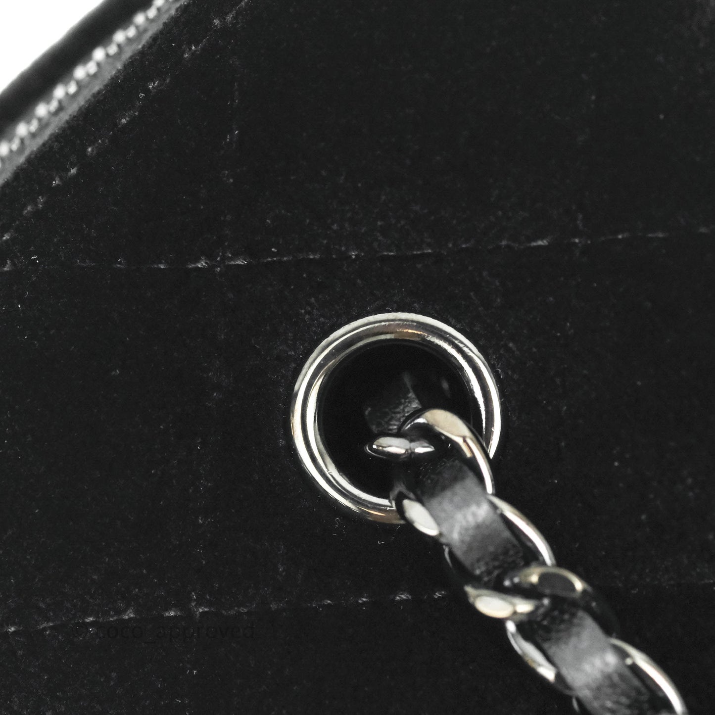 Chanel Vanity with Classic Chain Black Velvet Black Hardware