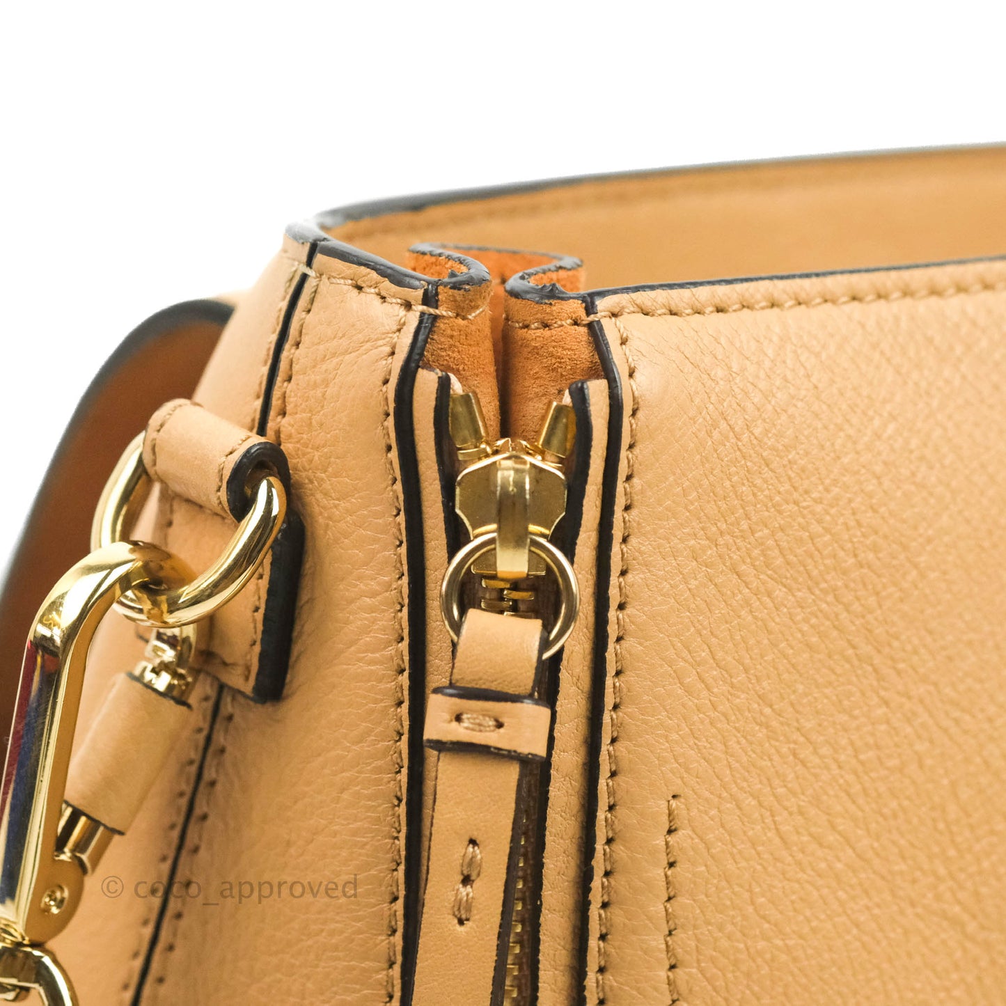 Chloe Small Faye Backpack Suede Calfskin Gold Hardware Blush Nude