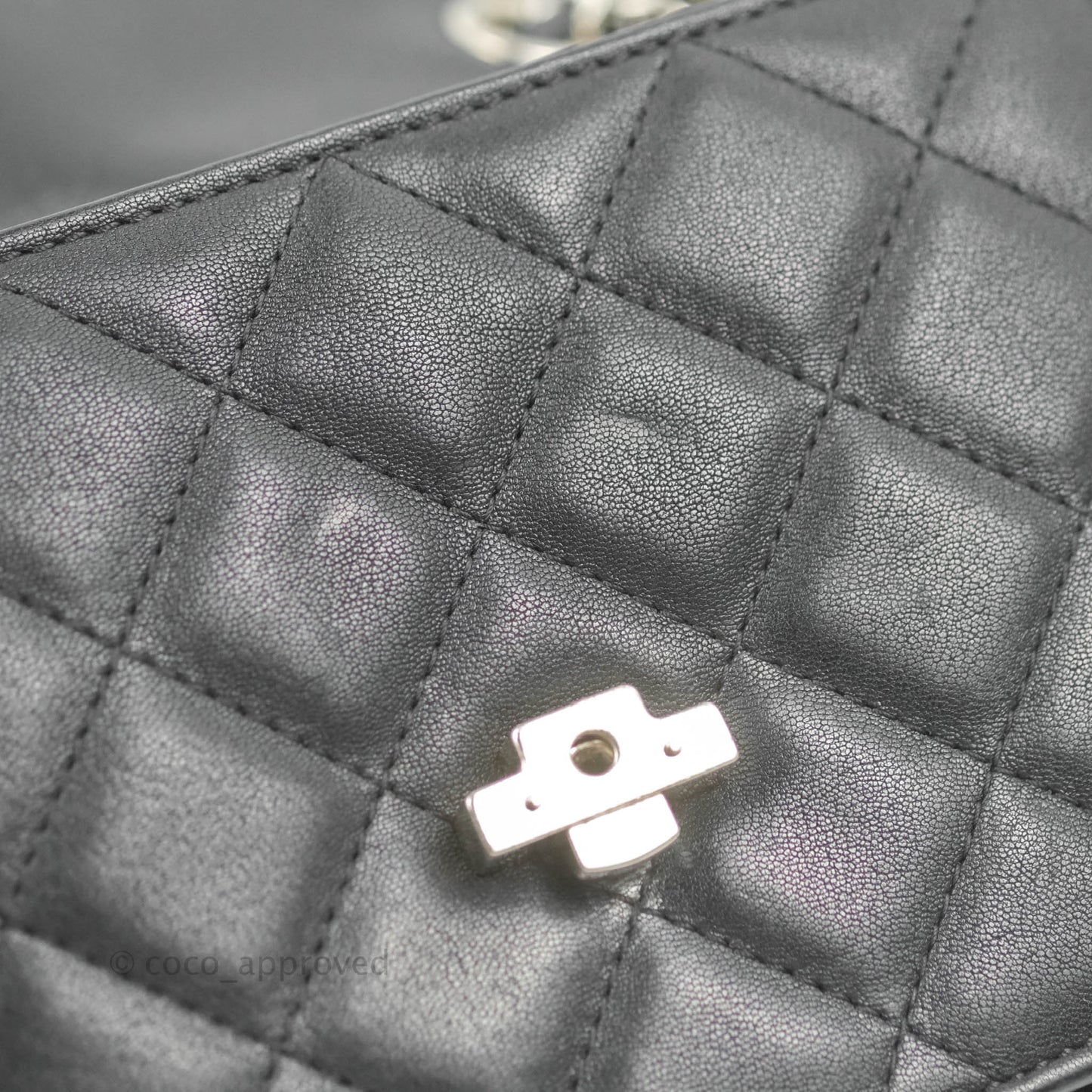 Chanel Quilted Mini Urban Companion Flap Black Calfskin Silver Hardware