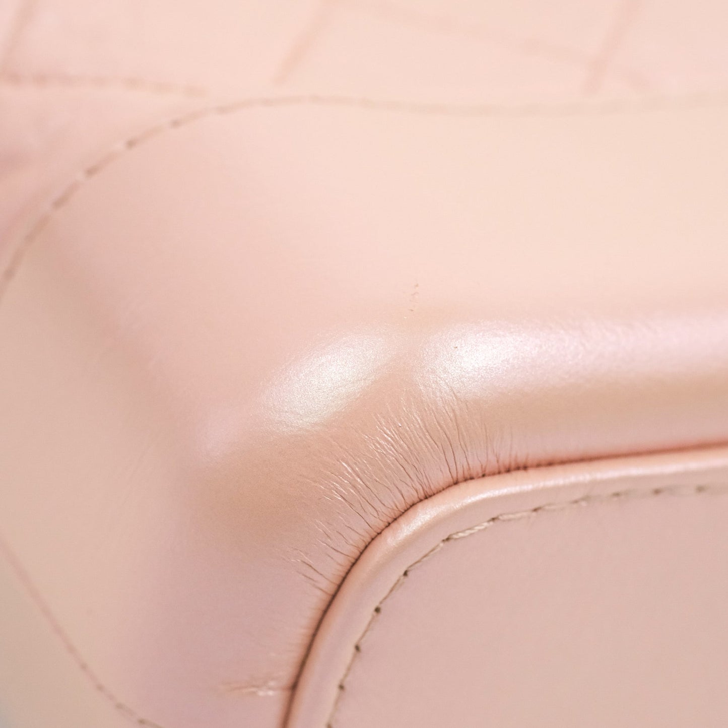 Chanel Small Gabrielle Hobo Iridescent Pink Aged Calfskin Mixed Hardware