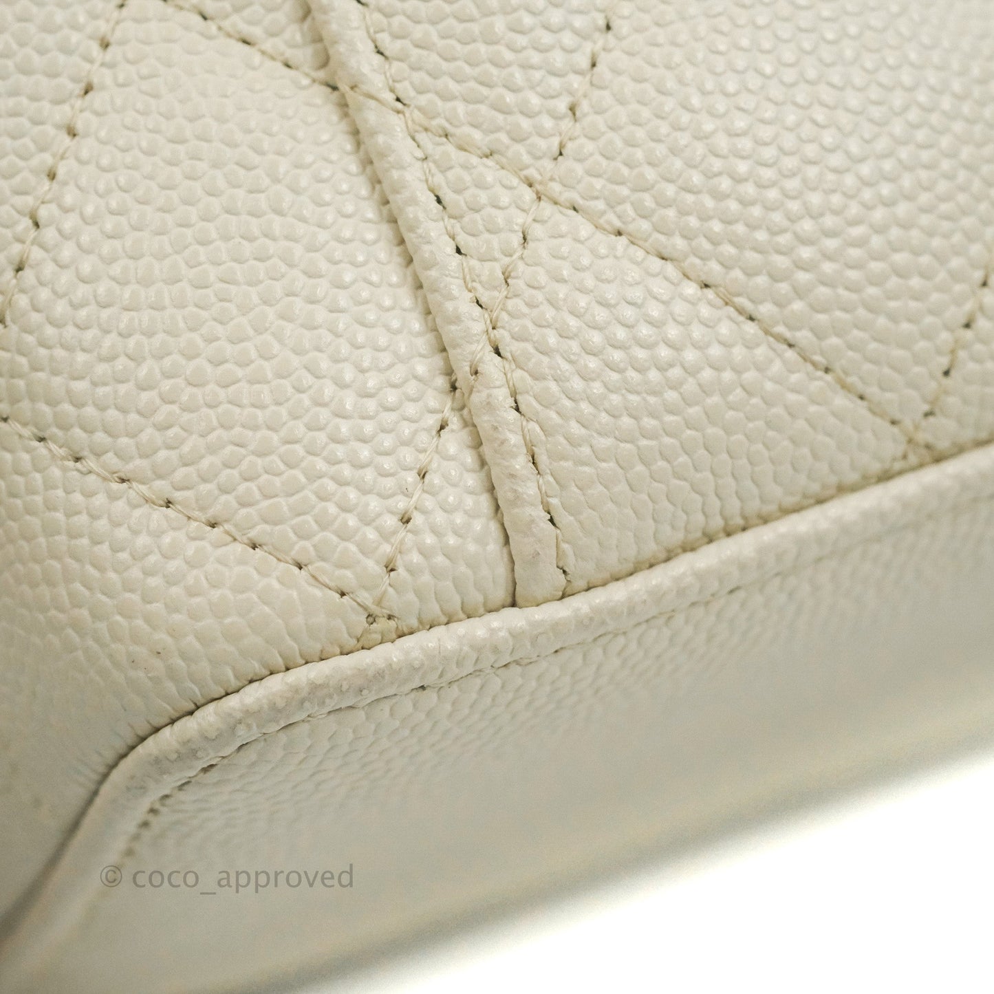 Chanel Classic Vanity with Chain Ivory Caviar Gold Hardware