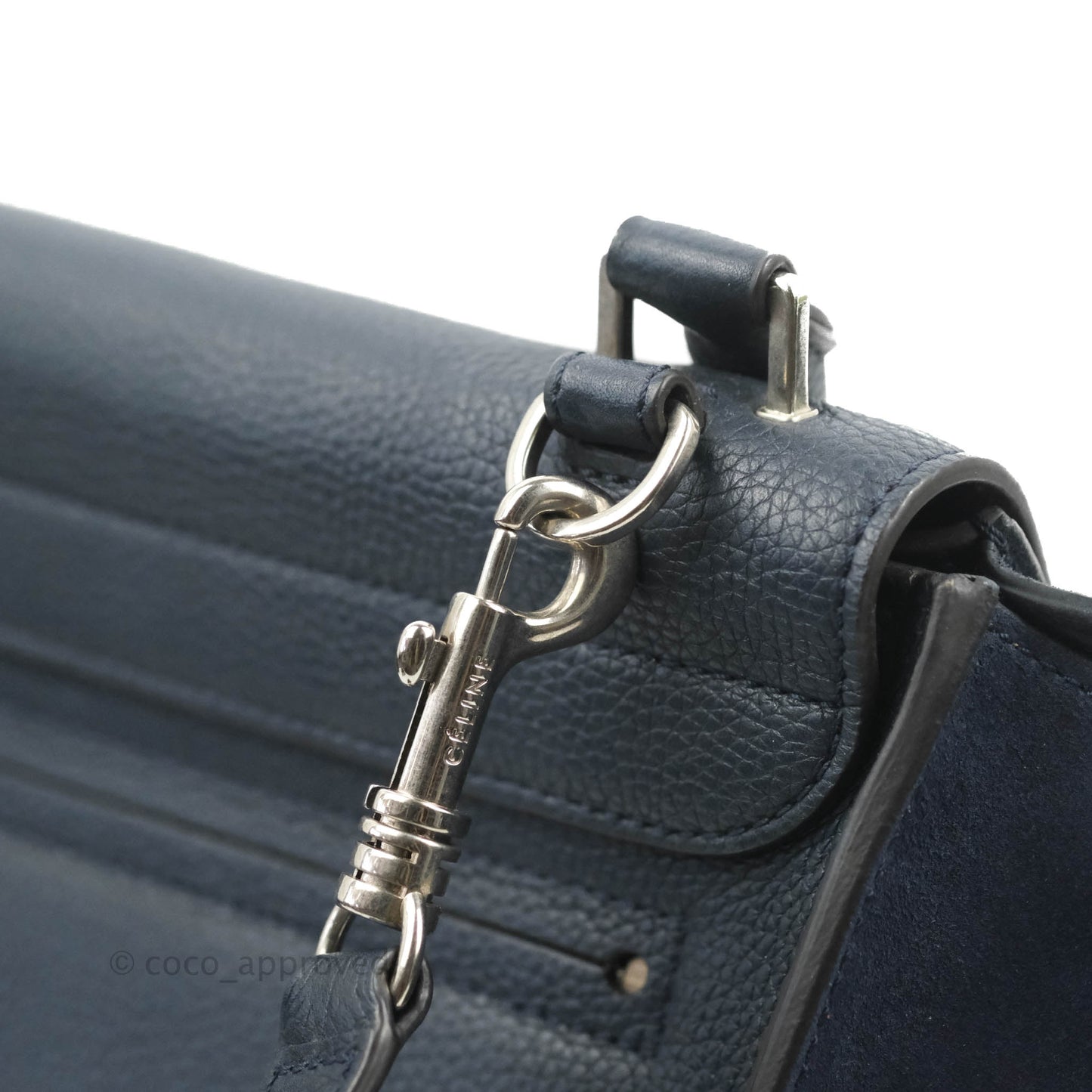 Celine Small Sleek Trapeze Navy Calfskin