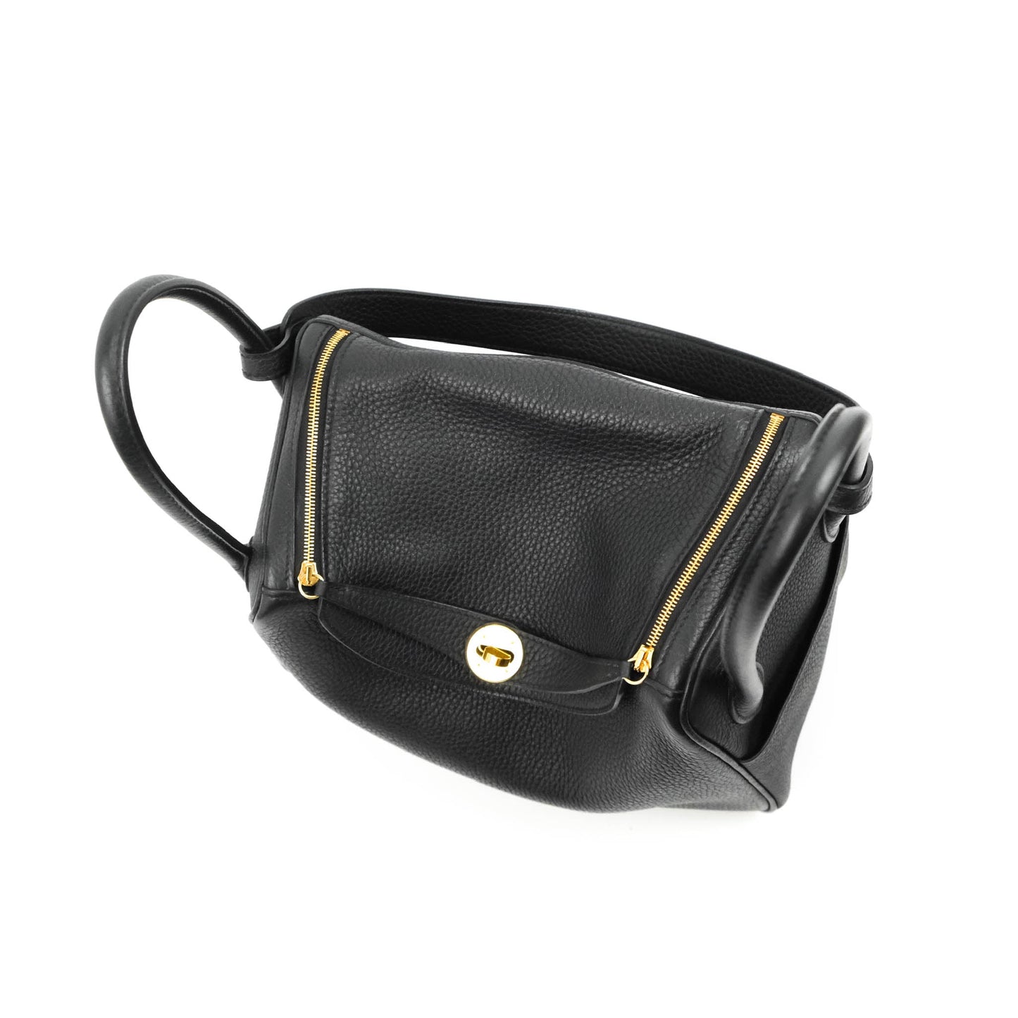 Hermès Lindy 26 Taurillion Clemence Black Gold Hardware
