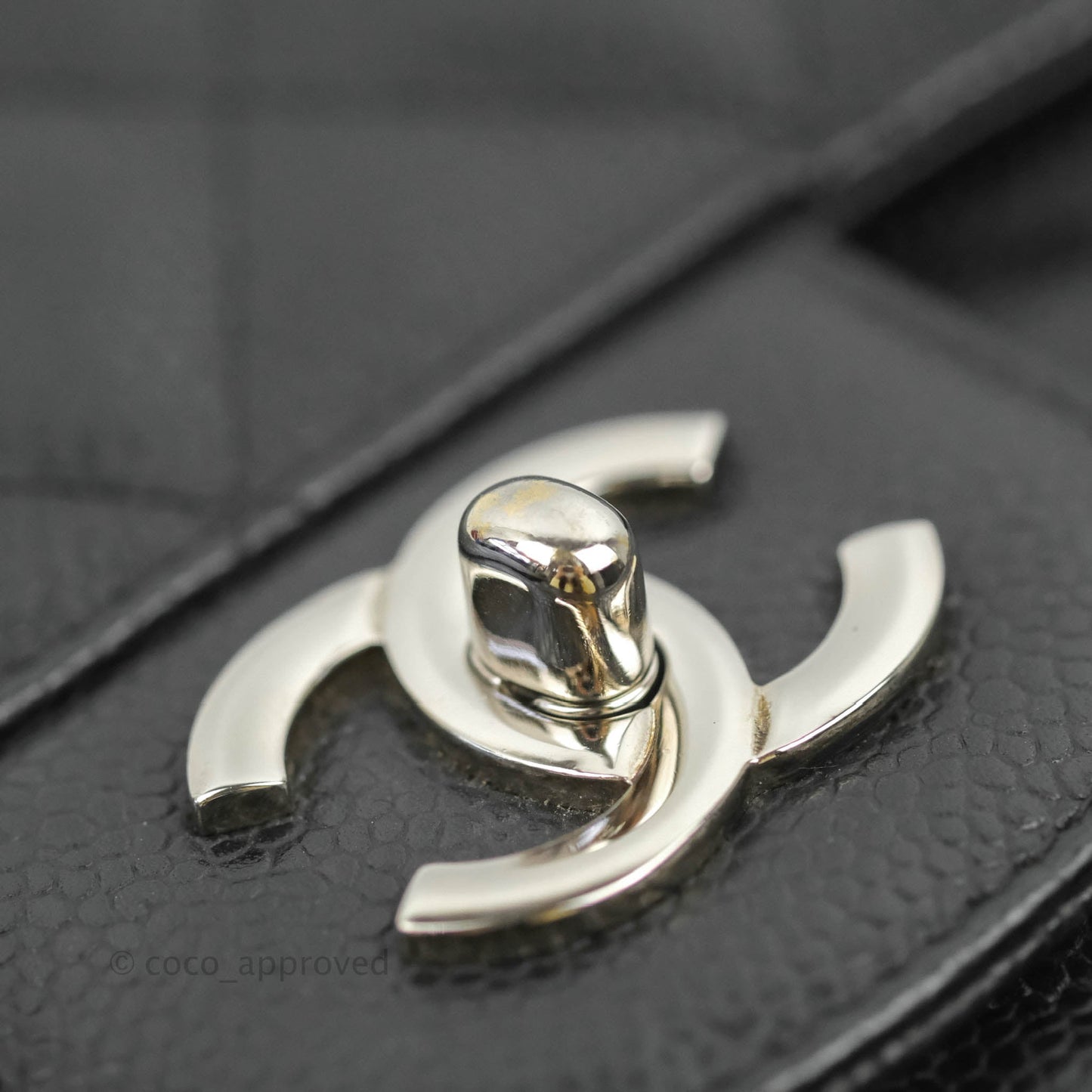 Chanel Jumbo Single Flap Black Caviar Silver Hardware⁣⁣