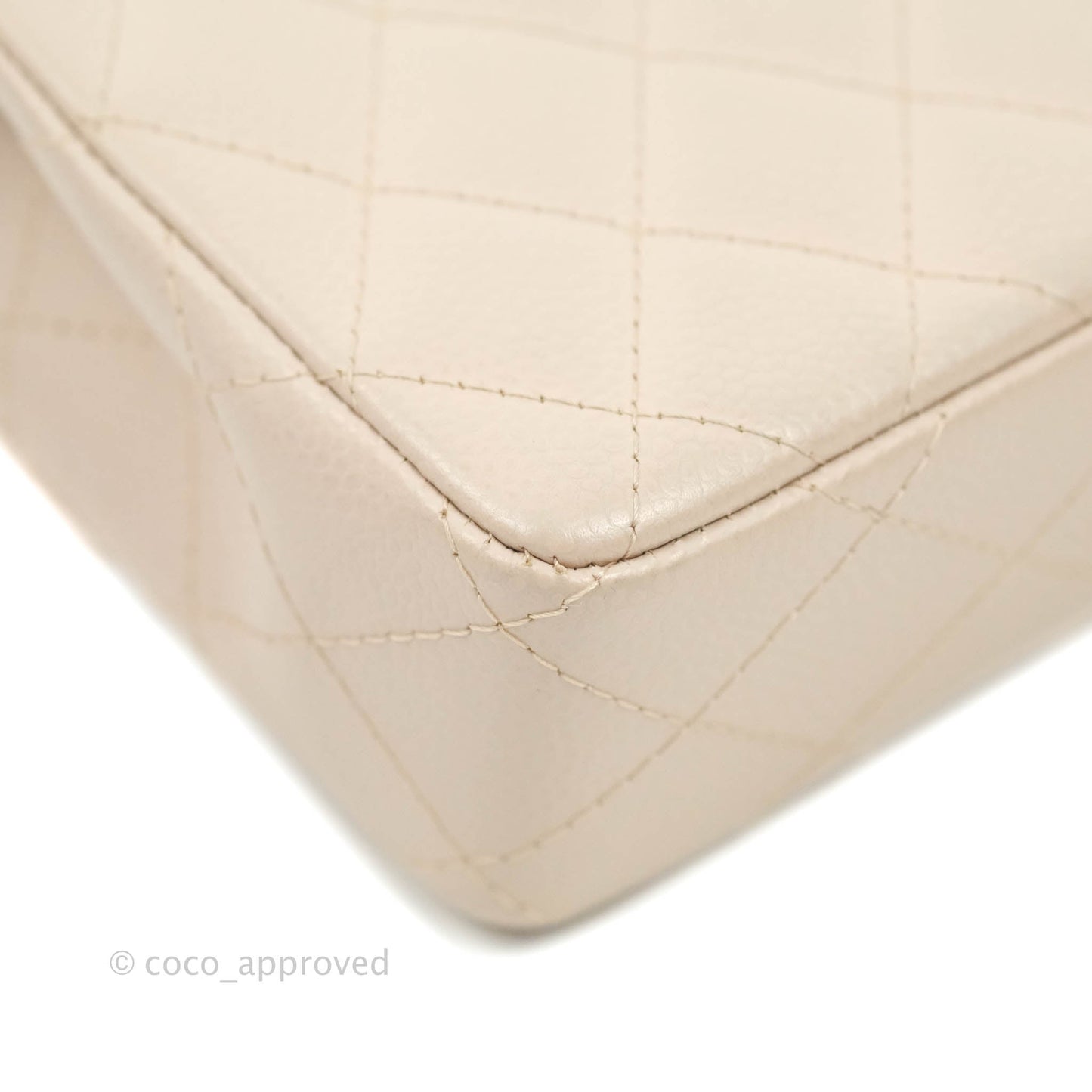 Chanel Quilted East West Flap Pale Pink Caviar Silver Hardware