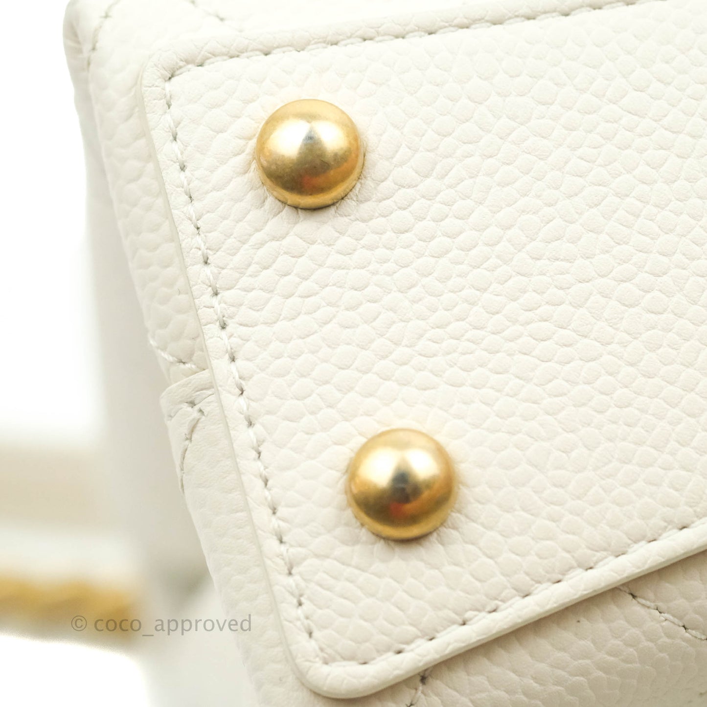 Chanel Chic Affinity Small Grained Calfskin Ivory Gold Hardware