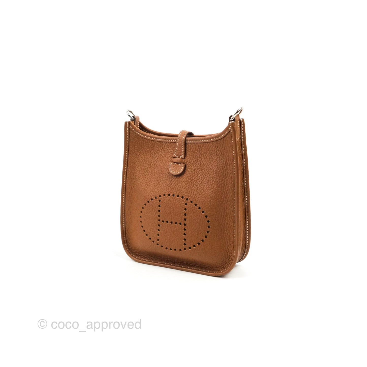 Hermès Mini Evelyne 16 Gold Clemence Palladium Hardware
