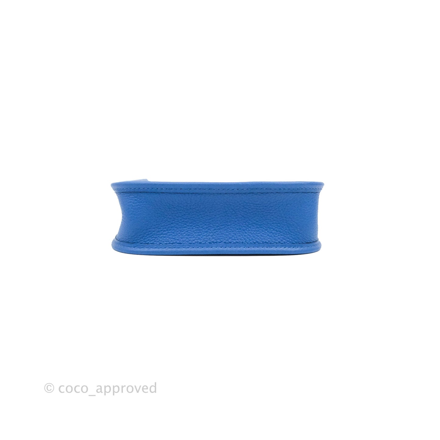Hermès Clemence Mini Evelyne Blue Hydra Gold Hardware