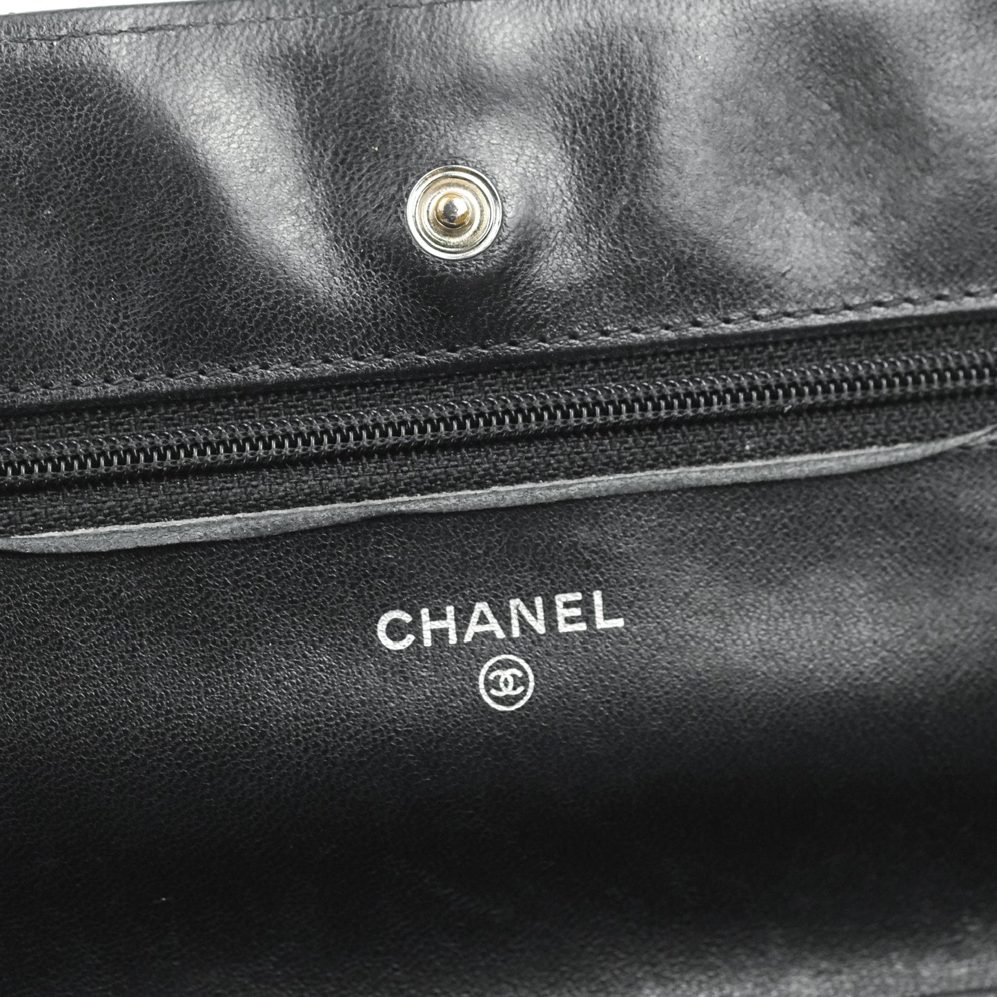 Chanel Quilted Classic WOC Black Lambskin Silver Hardware