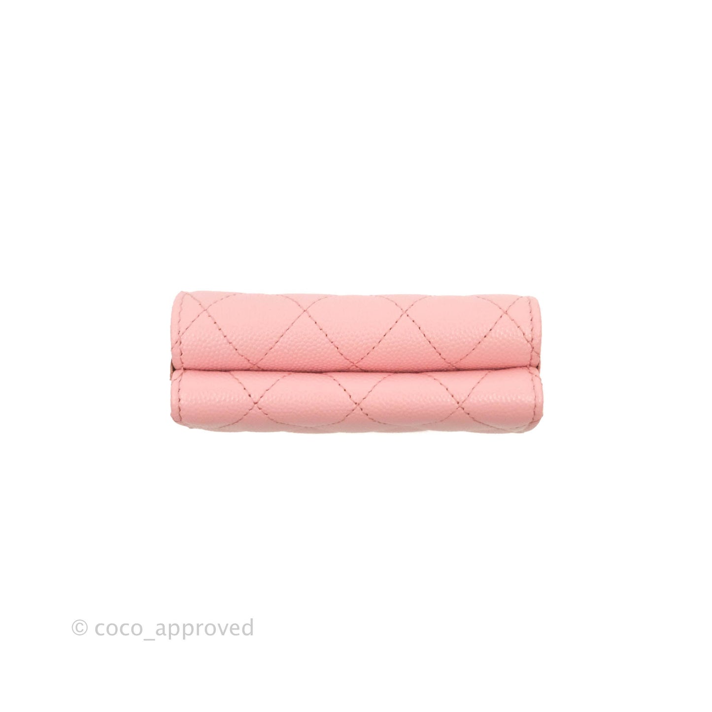 Chanel Quilted Small Classic Flap Trifold Wallet Pink Caviar Gold Hardware
