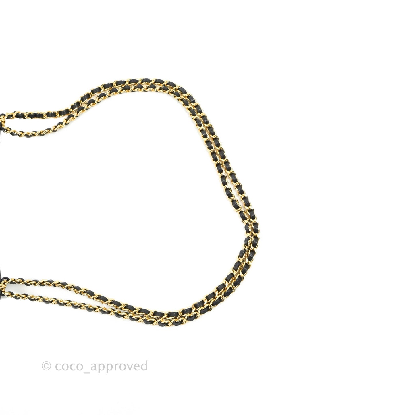 Chanel Quilted Pocket Long Wallet On Chain Black Caviar Gold Hardware 22A
