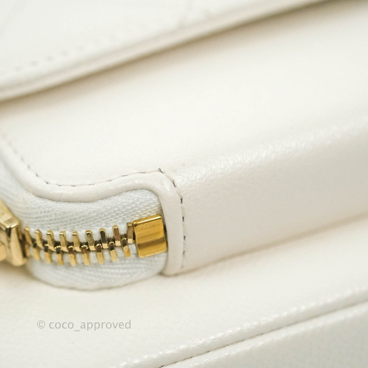 Chanel Quilted Small Business Affinity Flap White Caviar Gold Hardware